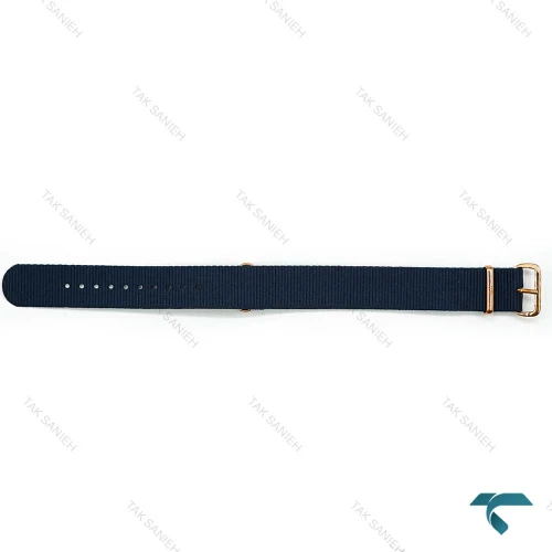 بند ساعت دنیل ولینگتون برزنتی سرمه ای رزگلد مردانه DW-Strap-4232-G