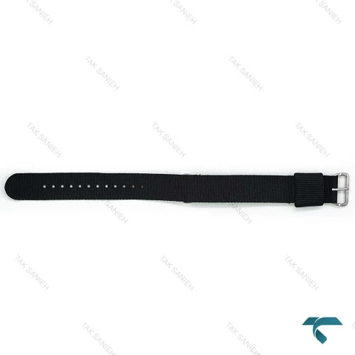 بند برزنت ساعت دی دبلیو زنانه مشکی نقره ای DW-Strap-4251-L