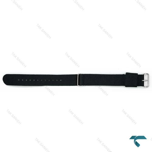 بند برزنت ساعت دی دبلیو زنانه مشکی نقره ای DW-Strap-4251-L