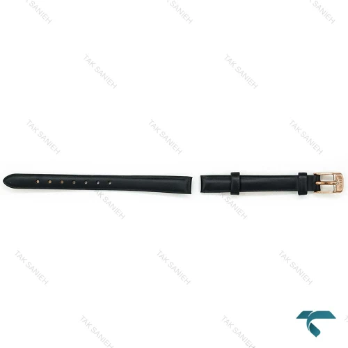 بند چرمی دنیل ولینگتون زنانه مشکی سگک رزگلد DW-Strap-8590-L