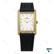 ساعت دنیل ولینگتون Bound زنانه طلایی بند چرمی مشکی مدیوم DW-8609-G