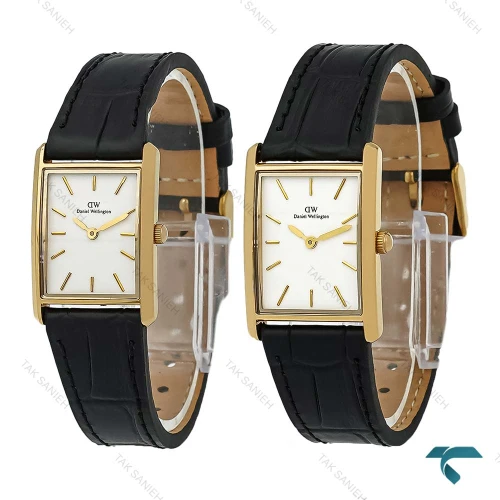 ساعت دنیل ولینگتون Bound زنانه طلایی بند چرمی مشکی اسمال DW-8610-L