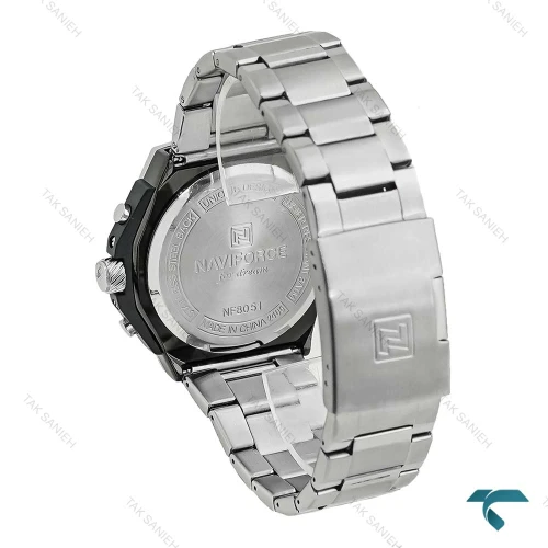 ساعت نیوی فورس NF8051 مردانه سه موتوره نقره ای NaviForce-8633-G