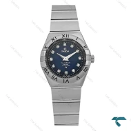ساعت امگا کانسلیشن زنانه سیلور صفحه سرمه ای Omega-8639-L