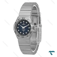 ساعت امگا کانسلیشن زنانه سیلور صفحه سرمه ای Omega-8639-L