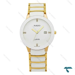 ساعت رادو جوبیلی مردانه دورنگ طلایی سفید سرامیکی Rado-8641-G