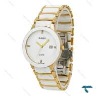 ساعت رادو جوبیلی مردانه دورنگ طلایی سفید سرامیکی Rado-8641-G