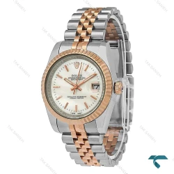 ساعت مچی رولکس دیت جاست مردانه دورنگ رزگلد صفحه صدف Rolex-8643-G