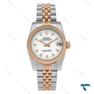 ساعت مچی رولکس زنانه دورنگ رزگلد صفحه صدف Rolex-8644-L