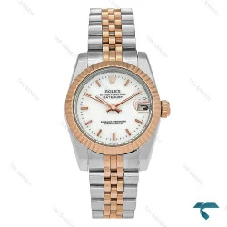 ساعت مچی رولکس زنانه دورنگ رزگلد صفحه صدف Rolex-8644-L