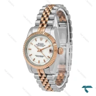 ساعت مچی رولکس زنانه دورنگ رزگلد صفحه صدف Rolex-8644-L