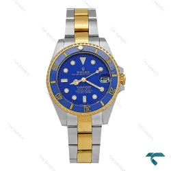 ساعت رولکس ساب مارینر زنانه دورنگ طلایی صفحه آبی Rolex-8646-L
