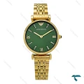 ساعت امپریو آرمانی زنانه طلایی صفحه سبز Armani-8365-L