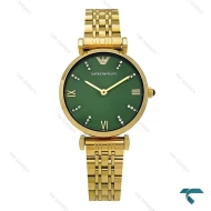 ساعت امپریو آرمانی زنانه طلایی صفحه سبز Armani-8365-L
