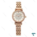 ساعت امپریو آرمانی زنانه مینی رزگلد صفحه سفید نگینی Armani-8368-L
