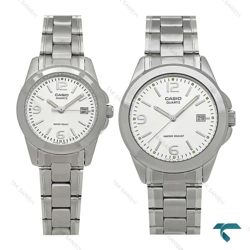 ساعت مچی ست کاسیو اورجینال نقره ای Casio-8379-S