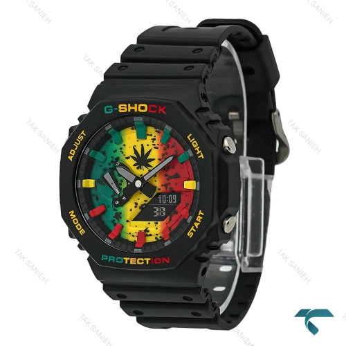 کاسیو جیشاک مردانه GA2100 مشکی صفحه رنگی GShock-8387-G