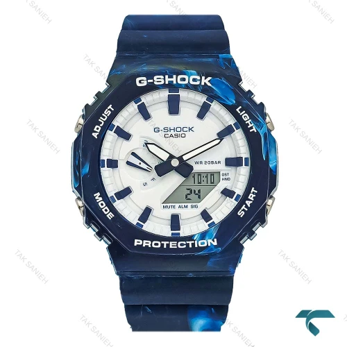 ساعت جیشاک GA2100 مردانه سرمه ای طرح دار GShock-8389-G