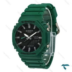 ساعت مردانه جیشاک GA2100 سبز صفحه مشکی GShock-8392-G