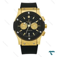 ساعت هابلوت زنانه سه موتوره کرنوگراف طلایی مشکی Hublot-8393-G