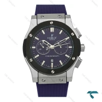 ساعت هابلوت مردانه سه موتوره کرنوگراف سیلور سرمه ای Hublot-8394-G