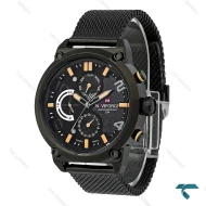 ساعت نیوی فورس مردانه NF9068 مشکی ایندکس کرم NaviForce-8400-G