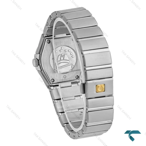 ساعت امگا کانسلیشن زنانه نقره ای دورنگین صفحه آبی Omega-8406-L