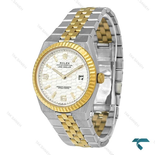 ساعت رولکس اویستر پرپچوال لند دوئلر مردانه دورنگ طلایی Rolex-8410-G