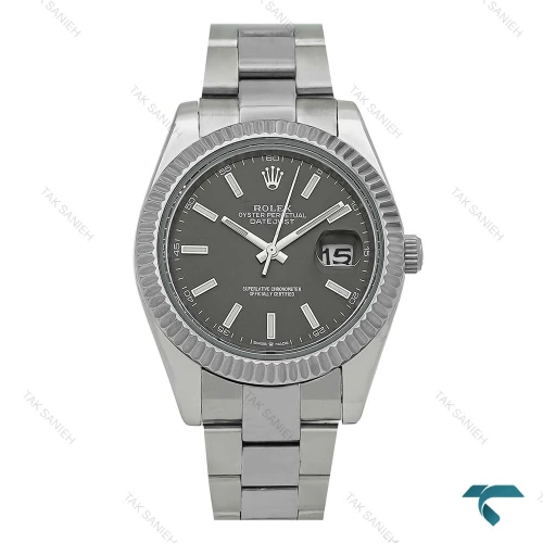 ساعت رولکس مردانه Datejust 2 سیلور صفحه خاکستری Rolex-8411-G