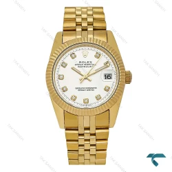 ساعت طلایی رولکس مردانه صفحه سیلور Rolex-8414-G