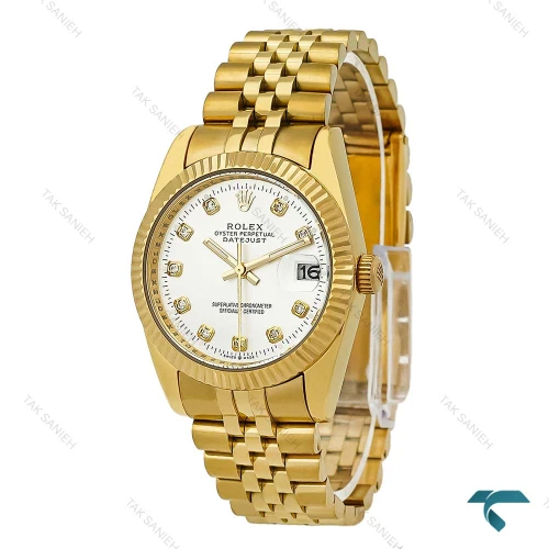 ساعت طلایی رولکس مردانه صفحه سیلور Rolex-8414-G