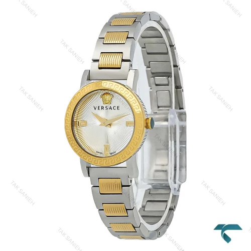 ساعت ورساچه Petit زنانه دورنگ طلایی صفحه سفید Versace-8416-L