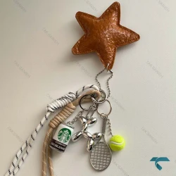 چارم بگ زنانه استار باکس با ستاره عسلی Charm-8429-L