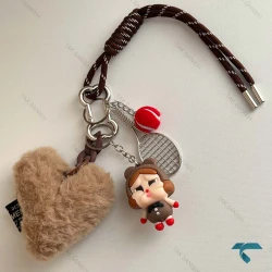 آویز کیف کرای بیبی با قلب عروسکی CryBaby-8441-L