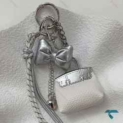 چارم بگ هرمس سفید سیلور Hermes-8446-L