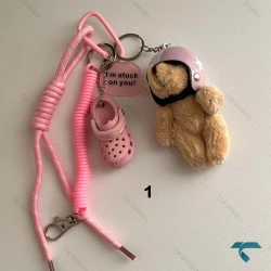 آویز کیف زنانه تدی کلاه دار رنگبندی Tedi-8451-L