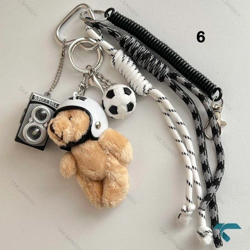 آویز کیف زنانه تدی کلاه دار رنگبندی Tedi-8451-L