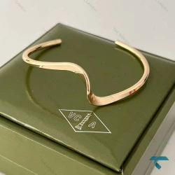 دستبند زنانه طلایی طرح موج Bracelet-8454-L