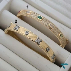 دستبند زنانه طلایی نگین دار  Bracelet-8455-L