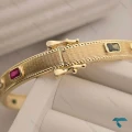 دستبند زنانه طلایی ونقره ایی نگین دار  Bracelet-8459-L