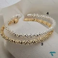 بنگل های طرح پاپیون و خاویاری Bracelet-8462-L