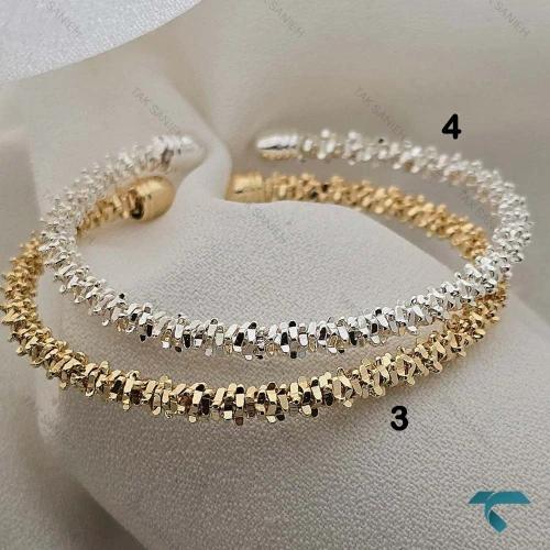 بنگل های طرح پاپیون و خاویاری Bracelet-8462-L
