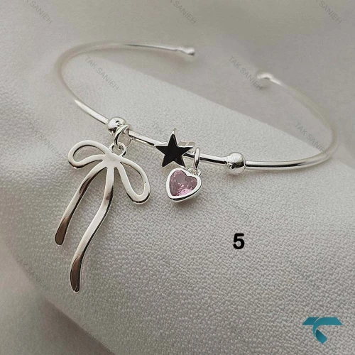 بنگل های طرح پاپیون و خاویاری Bracelet-8462-L