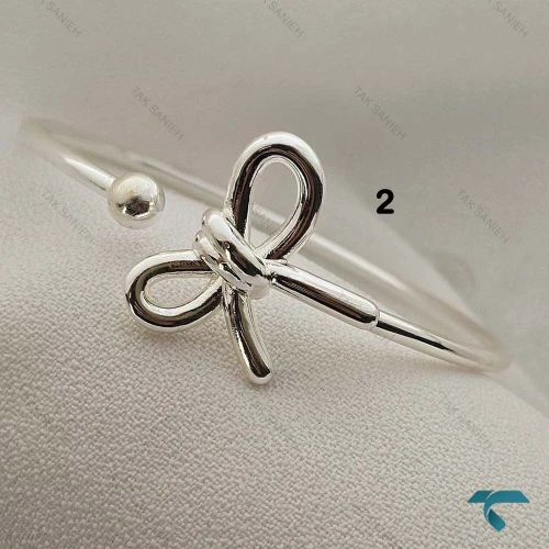 بنگل های طرح پاپیون و خاویاری Bracelet-8462-L