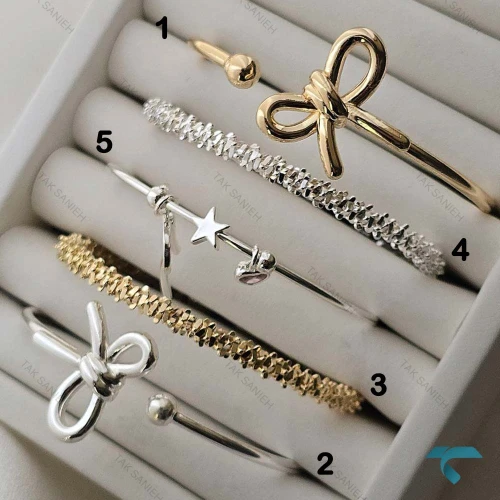 بنگل های طرح پاپیون و خاویاری Bracelet-8462-L