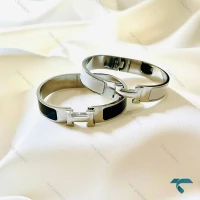 دستبند هرمس میناکاری نقره ای Hermes-8488-L