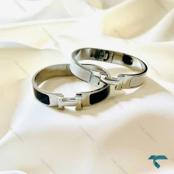 دستبند هرمس میناکاری نقره ای Hermes-8488-L