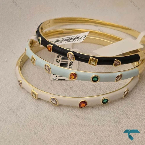 دستبند میناکاری نگین دار MinaKari-8497-L