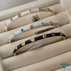 دستبند میناکاری نگین دار MinaKari-8497-L