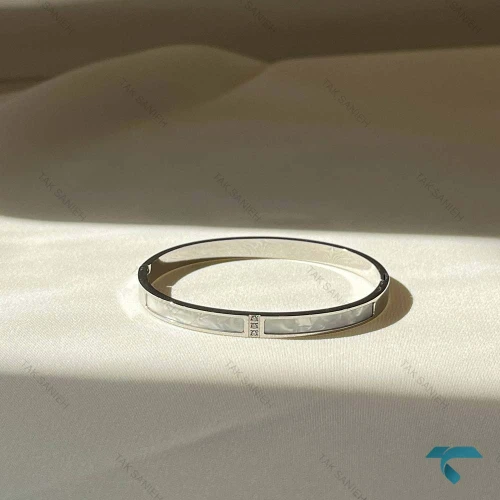 دستبند میناکاری نقره ای MinaKari-8499-L